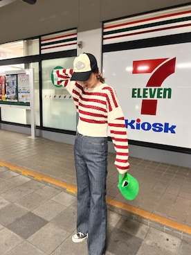 「mignon（ミニョン）のアイテム（デニムパンツ）」を使った、mioさん（レディース・165cm）の秋コーディネート