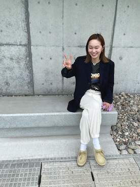 「mignon（ミニョン）のアイテム（ジャケット/アウター）」を使った、mioさん（レディース・165cm）の夏コーディネート