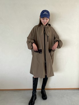 「mignon（ミニョン）のアイテム（ブーツ）」を使った、mioさん（レディース・165cm）の秋コーディネート