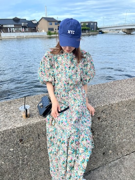「mignon（ミニョン）のアイテム（帽子）」を使った、mioさん（レディース・165cm）の夏コーディネート