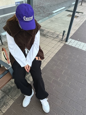 「mignon（ミニョン）のアイテム（帽子）」を使った、mioさん（レディース・165cm）の秋コーディネート