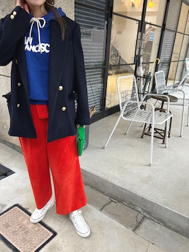 「mignon（ミニョン）のアイテム（ジャケット/アウター）」を使った、mioさん（レディース・165cm）の冬コーディネート