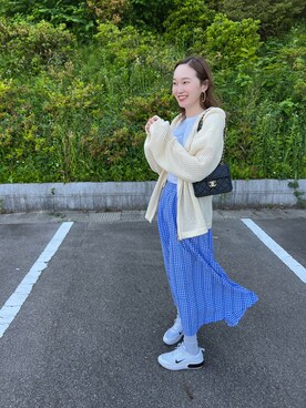 「mignon（ミニョン）のアイテム（スカート）」を使った、mioさん（レディース・165cm）の夏コーディネート
