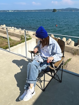 「mignon（ミニョン）のアイテム（デニムパンツ）」を使った、mioさん（レディース・165cm）の春コーディネート