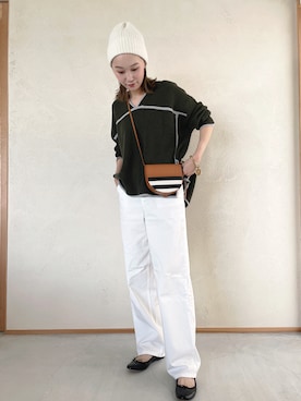 「mignon（ミニョン）のアイテム（帽子）」を使った、mioさん（レディース・165cm）の秋コーディネート