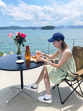「mignon（ミニョン）のアイテム（帽子）」を使った、mioさん（レディース・165cm）の夏コーディネート