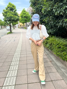 「mignon（ミニョン）のアイテム（帽子）」を使った、mioさん（レディース・165cm）の夏コーディネート