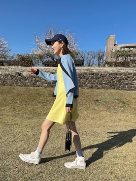 「mignon（ミニョン）のアイテム（帽子）」を使った、mioさん（レディース・165cm）の春コーディネート