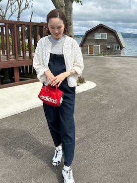 「mignon（ミニョン）のアイテム（オールインワン・サロペット）」を使った、mioさん（レディース・165cm）の夏コーディネート
