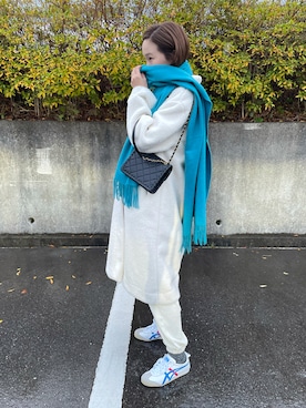 「mignon（ミニョン）のアイテム（ジャケット/アウター）」を使った、mioさん（レディース・165cm）の冬コーディネート