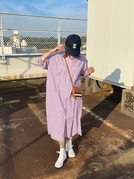 「mignon（ミニョン）のアイテム（帽子）」を使った、mioさん（レディース・165cm）の夏コーディネート