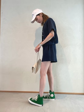 「mignon（ミニョン）のアイテム（帽子）」を使った、mioさん（レディース・165cm）の夏コーディネート