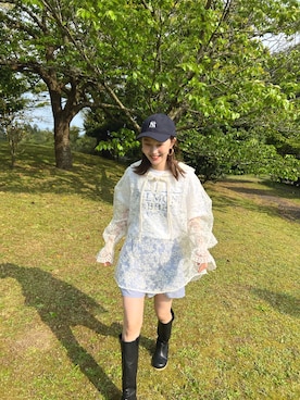 「mignon（ミニョン）のアイテム（ブーツ）」を使った、mioさん（レディース・165cm）の春コーディネート