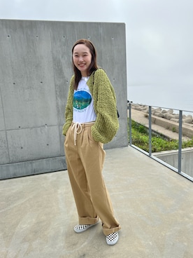 「mignon（ミニョン）のアイテム（チノパンツ）」を使った、mioさん（レディース・165cm）の秋コーディネート