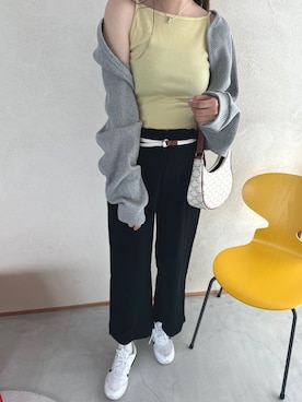 「mignon（ミニョン）のアイテム（パンツ）」を使った、mioさん（レディース・165cm）の春コーディネート