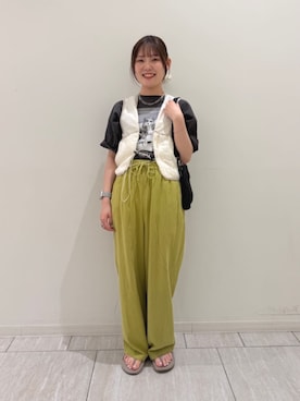 「FREAK'S STORE（フリークスストア）の限定展開 KAVU×FREAK'S STORE/カブー 別注 ビッグシルエット フォトプリント Tシャツ / DOG（Tシャツ/カットソー、ブラック系）」を使った、FREAK'S STORE HEAD OFFICE MENさん（メンズ・170cm）の夏コーディネート