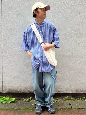 「FREAK'S STORE（フリークスストア）のアイテム（帽子）」を使った、FREAK'S STORE HEAD OFFICE MENさん（メンズ・168cm）の夏コーディネート