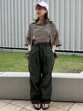 FREAK'S STORE HEAD OFFICE MENさんの「限定展開 AiRide/エアライド リラックスフィット ショートスリーブ ラグランPO」を使ったコーディネート