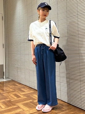 「デイリーカジュアル」｜「アイテム（キャップ）」を使った、FREAK'S STORE HEAD OFFICE MENさん（レディース・159cm）の春コーディネート