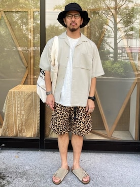「FREAK'S STORE（フリークスストア）のアイテム（帽子）」を使った、FREAK'S STORE HEAD OFFICE MENさん（メンズ・174cm）の夏コーディネート