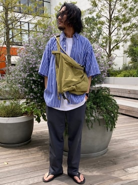 「FREAK'S STORE（フリークスストア）のアイテム（バッグ）」を使った、FREAK'S STORE HEAD OFFICE MENさん（メンズ・184cm）の夏コーディネート