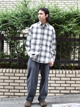 FREAK'S STORE HEAD OFFICE MENさんの「限定展開 FREAK'S STORE OUTDOORS/フリークスアウトドアーズ ワイドシルエット クライミングパンツ/デニム/チノ」を使ったコーディネート