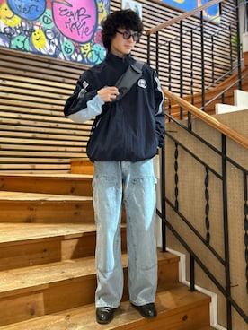「ストリートファッション」｜「アイテム（ブルゾン）」を使った、FREAK'S STORE HEAD OFFICE MENさん（メンズ・173cm）の春コーディネート
