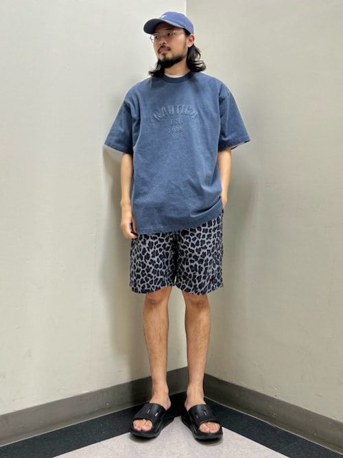 【NAUTICA】Pigment Dyed Felt Patch Arch Logo SS Tee NAUTICA/Pigment Dyed Felt Patch Arch Logo S/S Tee｜Daytona