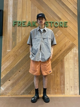 「FREAK'S STORE（フリークスストア）のアイテム（帽子）」を使った、FREAK'S STORE HEAD OFFICE MENさん（メンズ・177cm）の春コーディネート