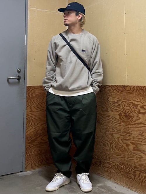 値下げ交渉可ページ セール】限定展開 ワイドシルエット ツイル タックテーパード