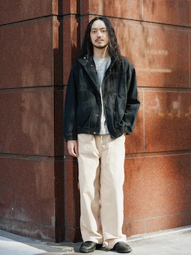 「アイテム（デニムジャケット）」を使った、モリタさん（メンズ・171cm・30代）の冬コーディネート