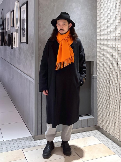 ADAM ET ROPE 黒 マフラー THE INOUE BROTHERStogether with ADAM ET ROPE'】大判