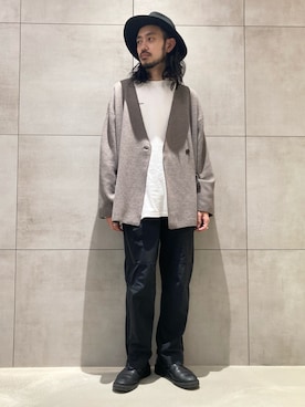 「ISAORA（イサオラ）のアイテム」を使った、モリタさん（メンズ・171cm）の秋コーディネート