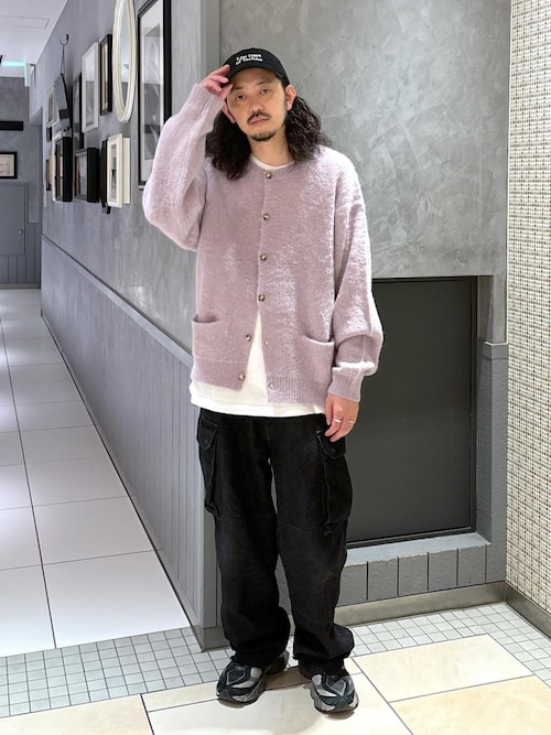 定番】モヘアミックス オーバーサイズ クルーネックカーディガン