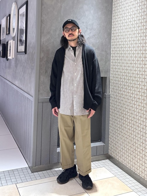 【撥水】ワンプリーツ クロップドシルエット チノパンツ