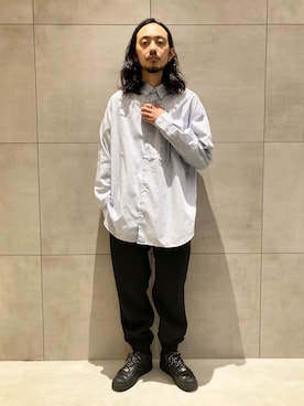 「ADAM ET ROPE'（アダムエロペ）のアイテム（スウェットパンツ）」を使った、モリタさん（メンズ・171cm）の夏コーディネート