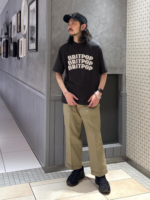 【撥水】ワンプリーツ クロップドシルエット チノパンツ