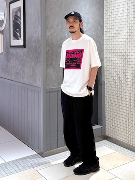 「アイテム（デニムパンツ）」を使った、モリタさん（メンズ・171cm・30代）の夏コーディネート