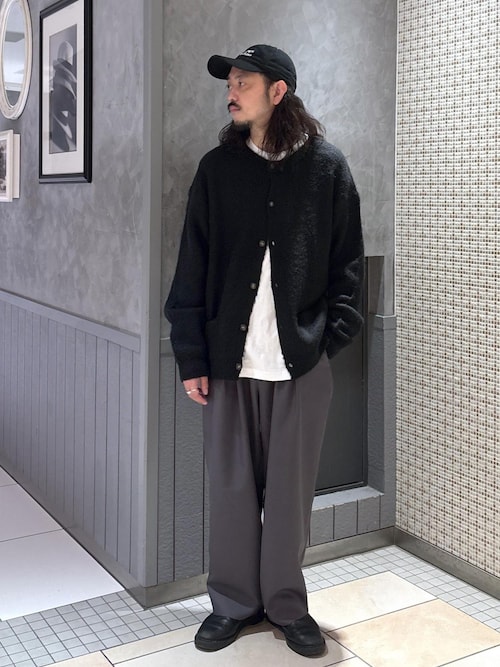 【定番】モヘアミックス オーバーサイズ クルーネックカーディガン / ユニセックス