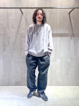 「ADAM ET ROPE'（アダムエロペ）のアイテム（スウェット）」を使った、モリタさん（メンズ・171cm）の冬コーディネート