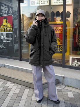 「BEN DAVIS（ベンデイビス）のアイテム」を使った、BENCH AT THE GREENEさん（レディース・158cm）の春コーディネート