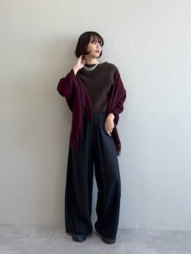 「アイテム（ネックレス）」を使った、ａｉｋａさん（レディース・168cm・30代）の冬コーディネート