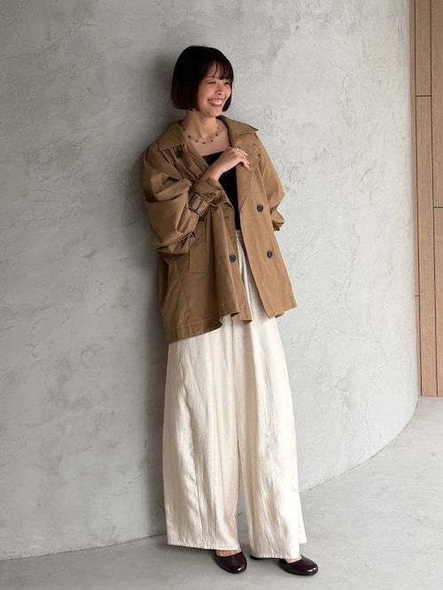 A part by★新品タグ付き！キャンディースリーブショートトレンチコート A part by（アパートバイ）の「【あいか企画】キャンディースリーブ