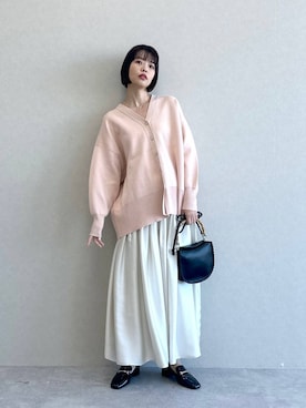 「A part by（アパートバイ）のヒールローファー（ローファー）」を使った、ａｉｋａさん（レディース・168cm）の冬コーディネート