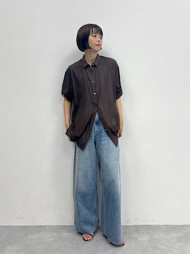 「A part by（アパートバイ）のルーズデニム（デニムパンツ）」を使った、ａｉｋａさん（レディース・168cm）の春コーディネート