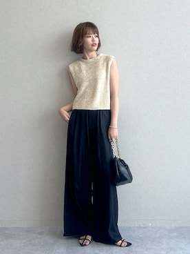 「アイテム（ニット/セーター）」を使った、ａｉｋａさん（レディース・168cm・30代）の夏コーディネート
