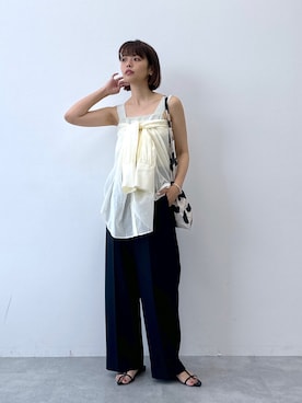 「A part by（アパートバイ）のクロスフラットサンダル（サンダル）」を使った、ａｉｋａさん（レディース・168cm）の夏コーディネート