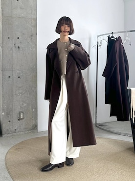 「アイテム（ステンカラーコート）」を使った、ａｉｋａさん（レディース・168cm）の秋コーディネート