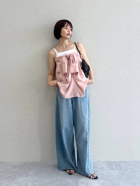 「A part by（アパートバイ）の【2WAY】フトベルトショルダーバッグ（ショルダーバッグ）」を使った、ａｉｋａさん（レディース・168cm）の夏コーディネート
