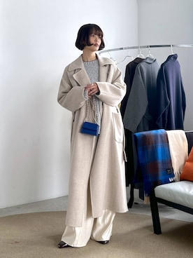 「アイテム（ステンカラーコート）」を使った、ａｉｋａさん（レディース・168cm）の秋コーディネート